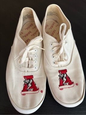 University of Alabama Big Al Canvas Sneakers Women’s Size 7 Licensed BAMA Shoes